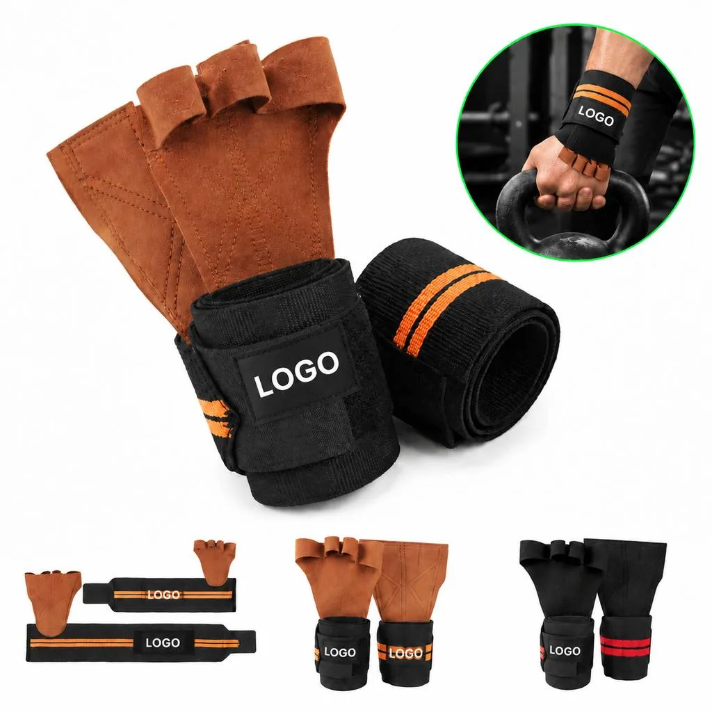 Weightlifting Gloves with Padded Palm and Wrist Strap