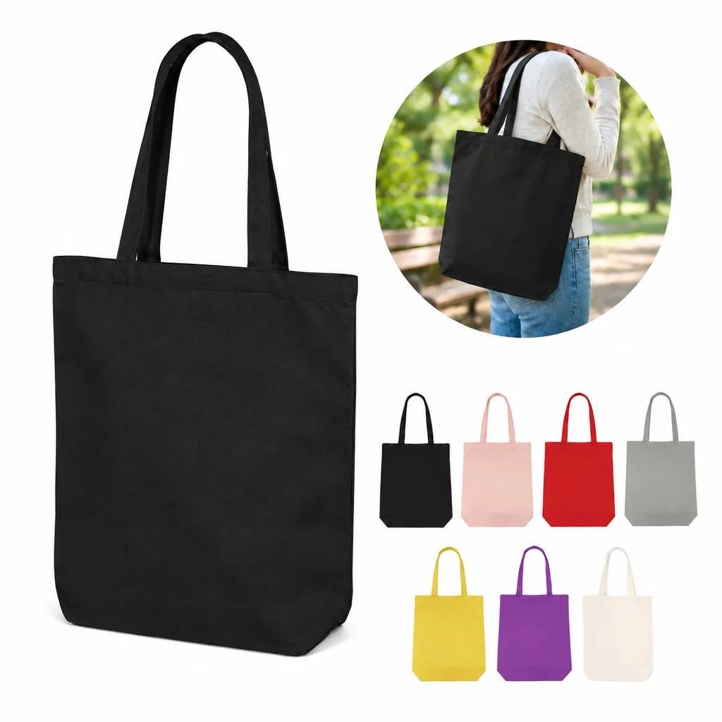 Reusable Natural Cotton Canvas Grocery Shopping Tote 2