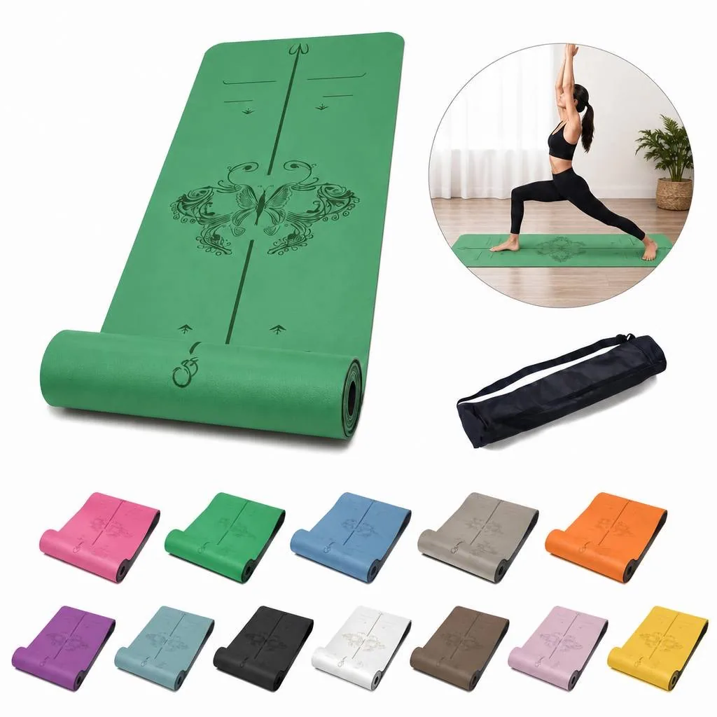 Non-Slip Cushioned Yoga Mat for Pilates and Floor Workouts 2