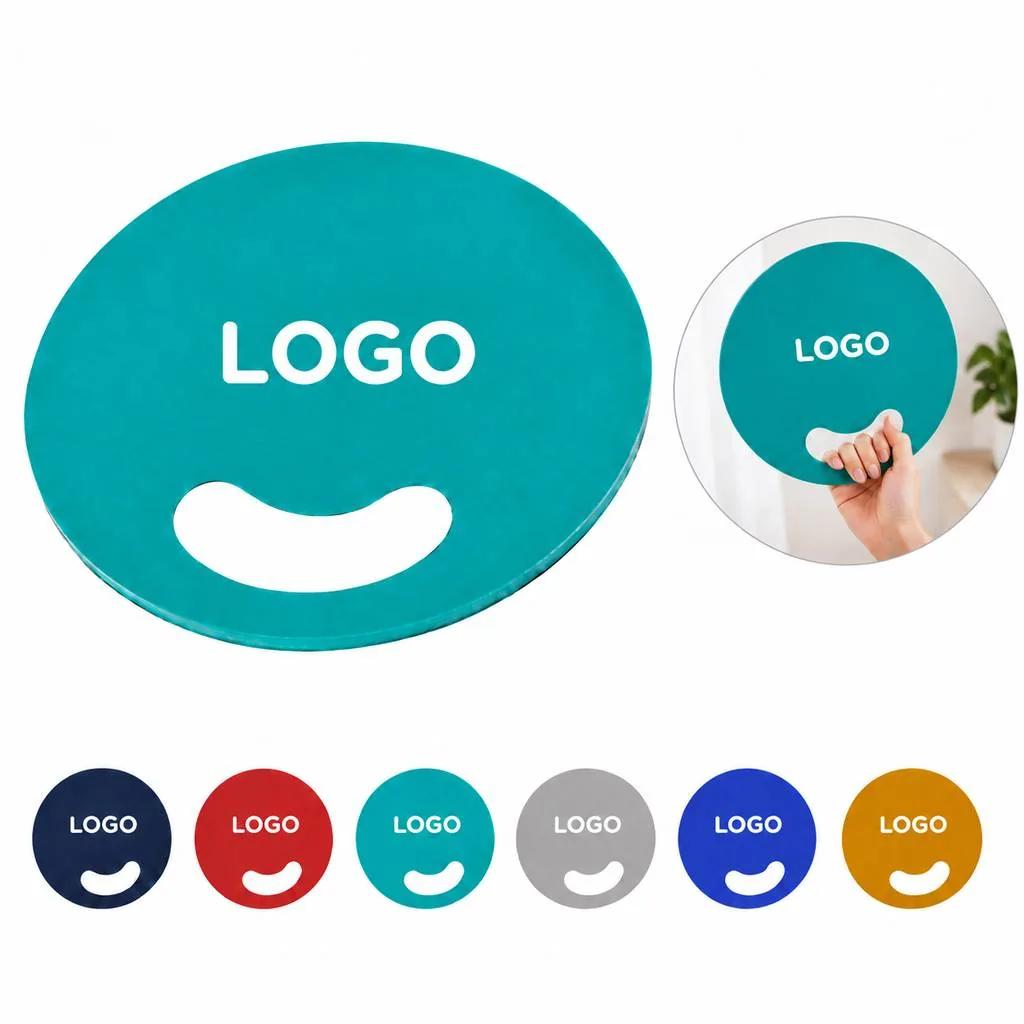 Round Plastic Hand Fan for Custom Promotional Use