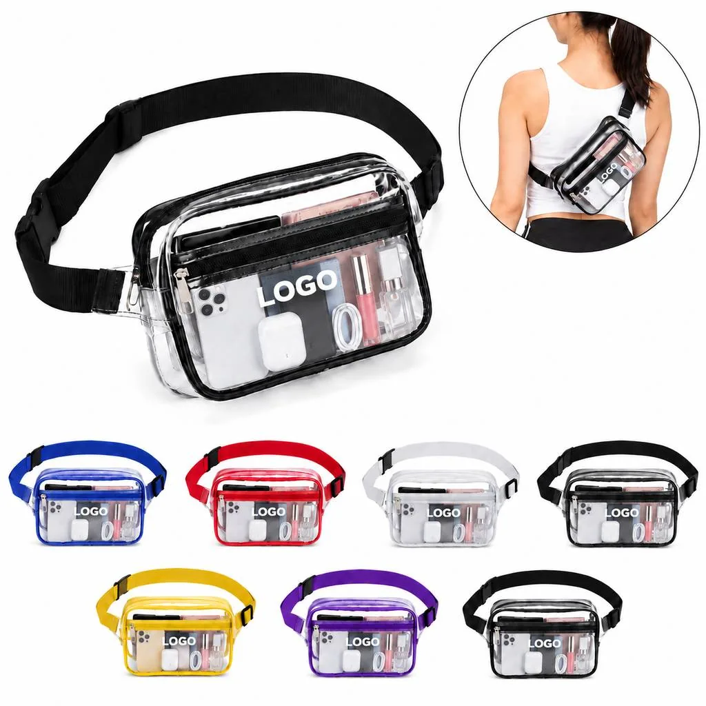 Clear Adjustable Shoulder Strap Transparent Waist Bag