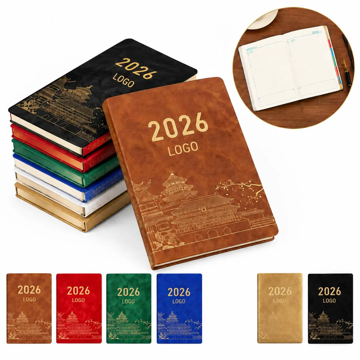 Customizable Daily Planner Leather Schedule Organizer