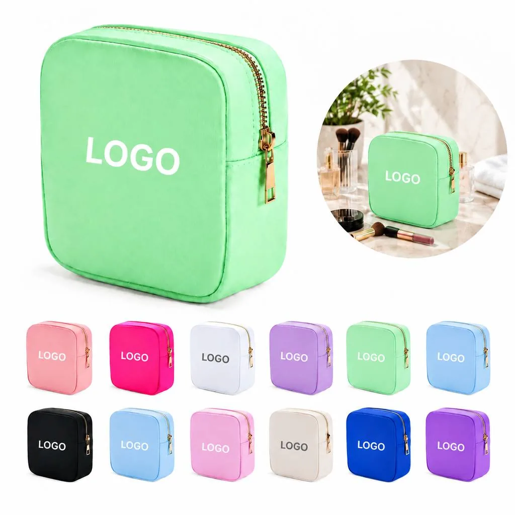 Compact Travel Makeup Storage Bag with Compartments