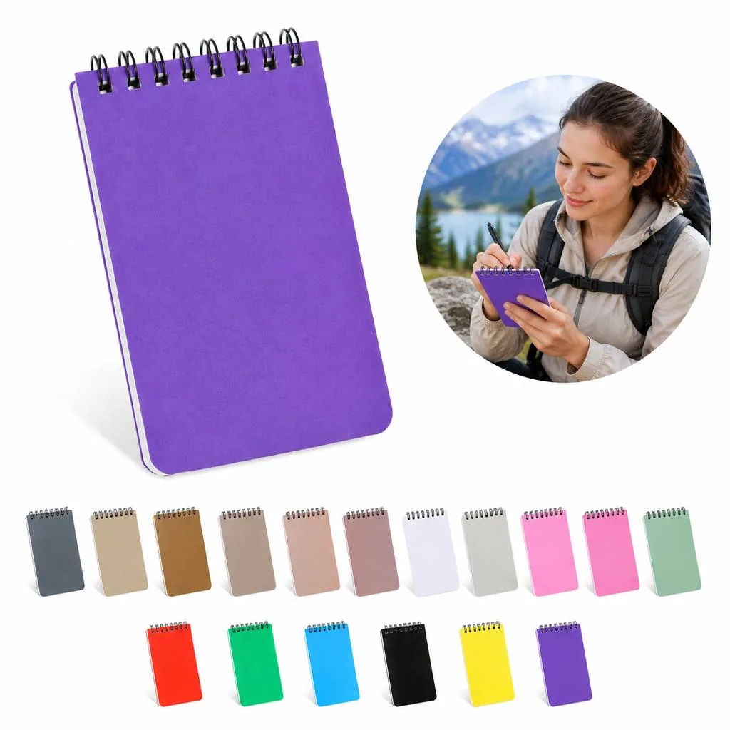 Compact Spiral-Bound Pocket Notebook for Notes and Ideas 2