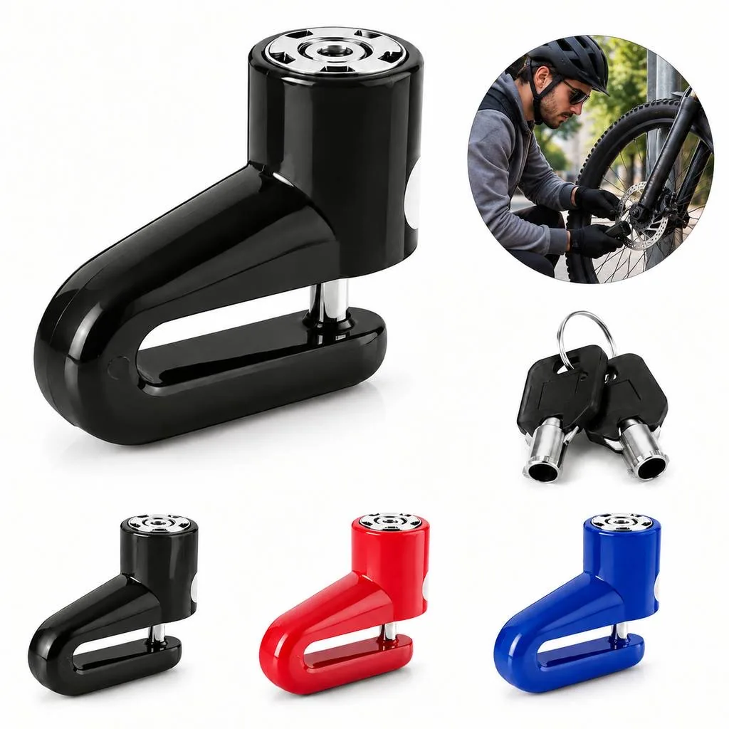 Weather-Resistant Hardened Steel Bike Lock with Keys 2