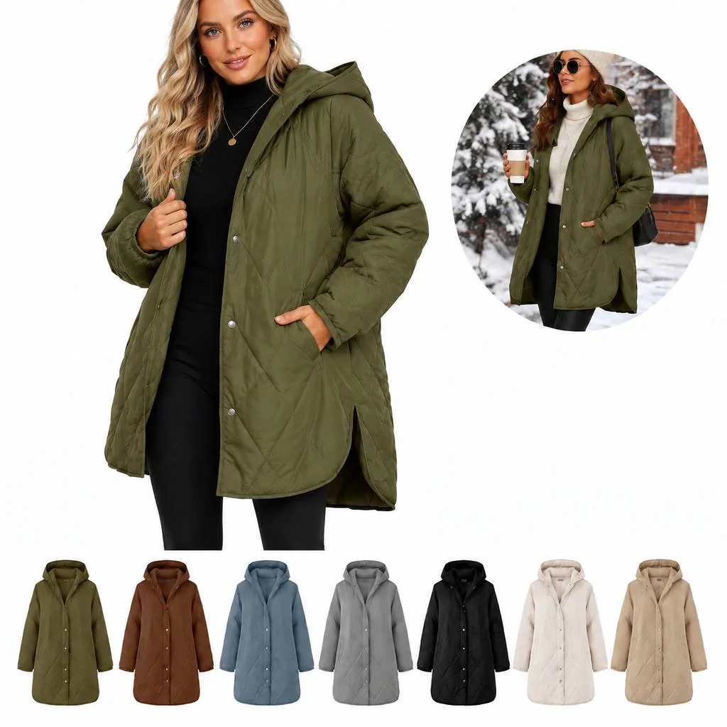 Diamond-Pattern Lightweight Winter Jacket for Layering 2