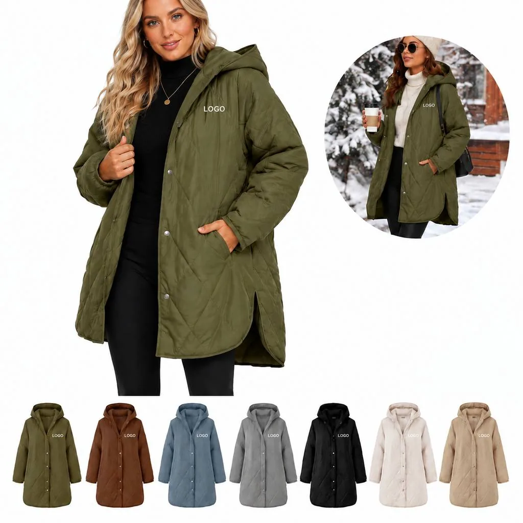 Diamond-Pattern Lightweight Winter Jacket for Layering