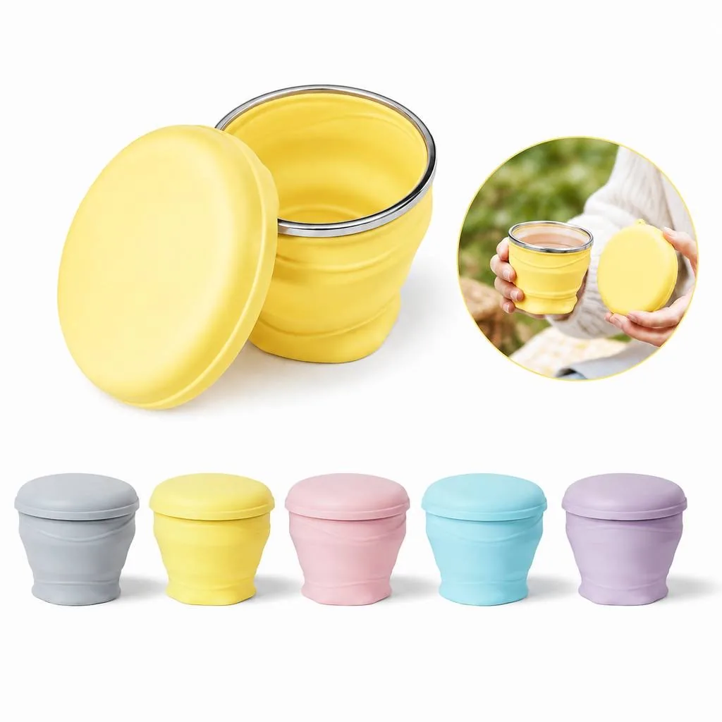 Foldable Food-Grade Silicone Cup for Travel 2