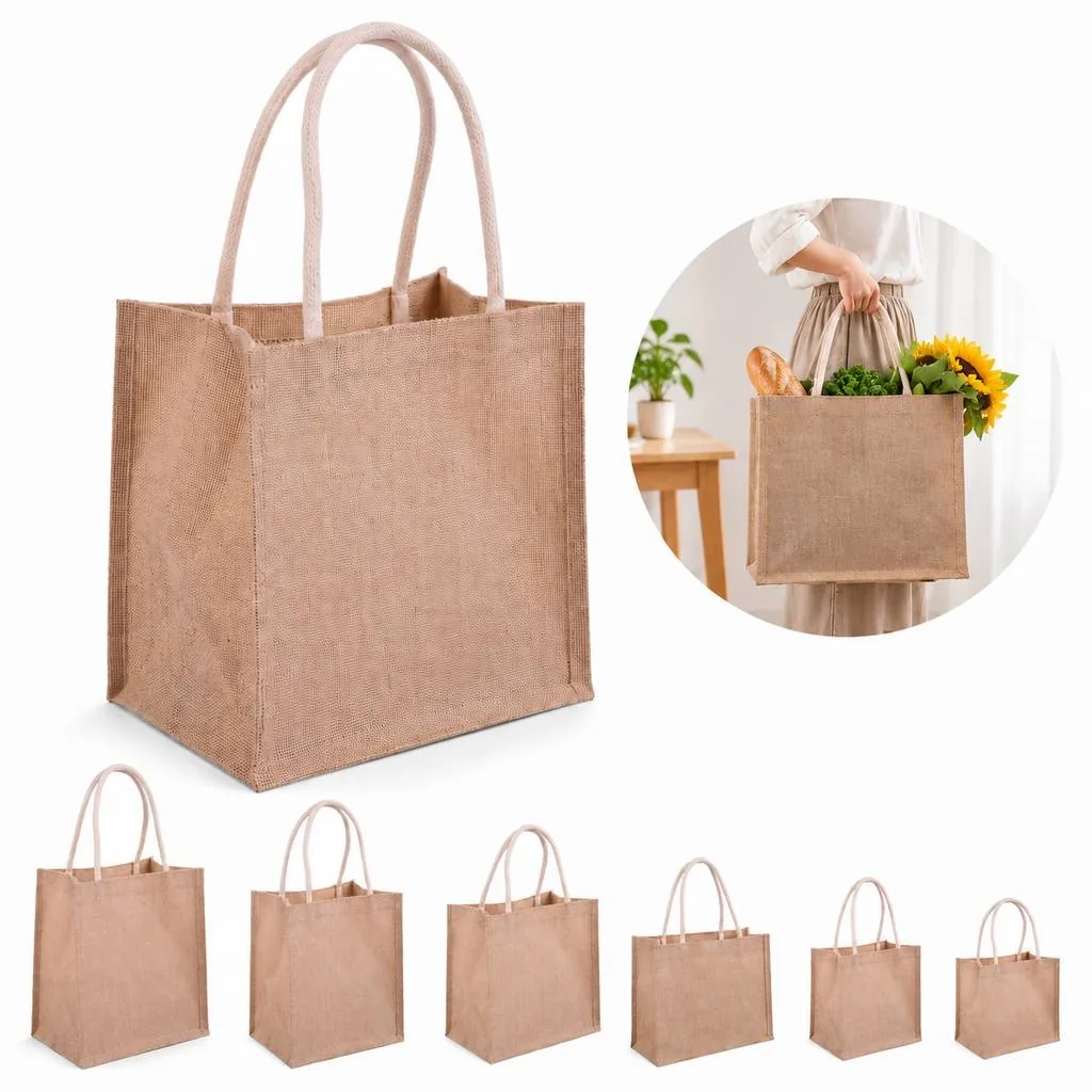 Eco-Friendly Jute Linen Handbag for Daily Use 2