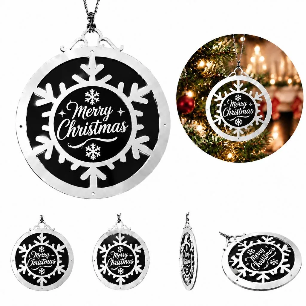 Silver Laser Cut Metal Decorative Ornaments 2