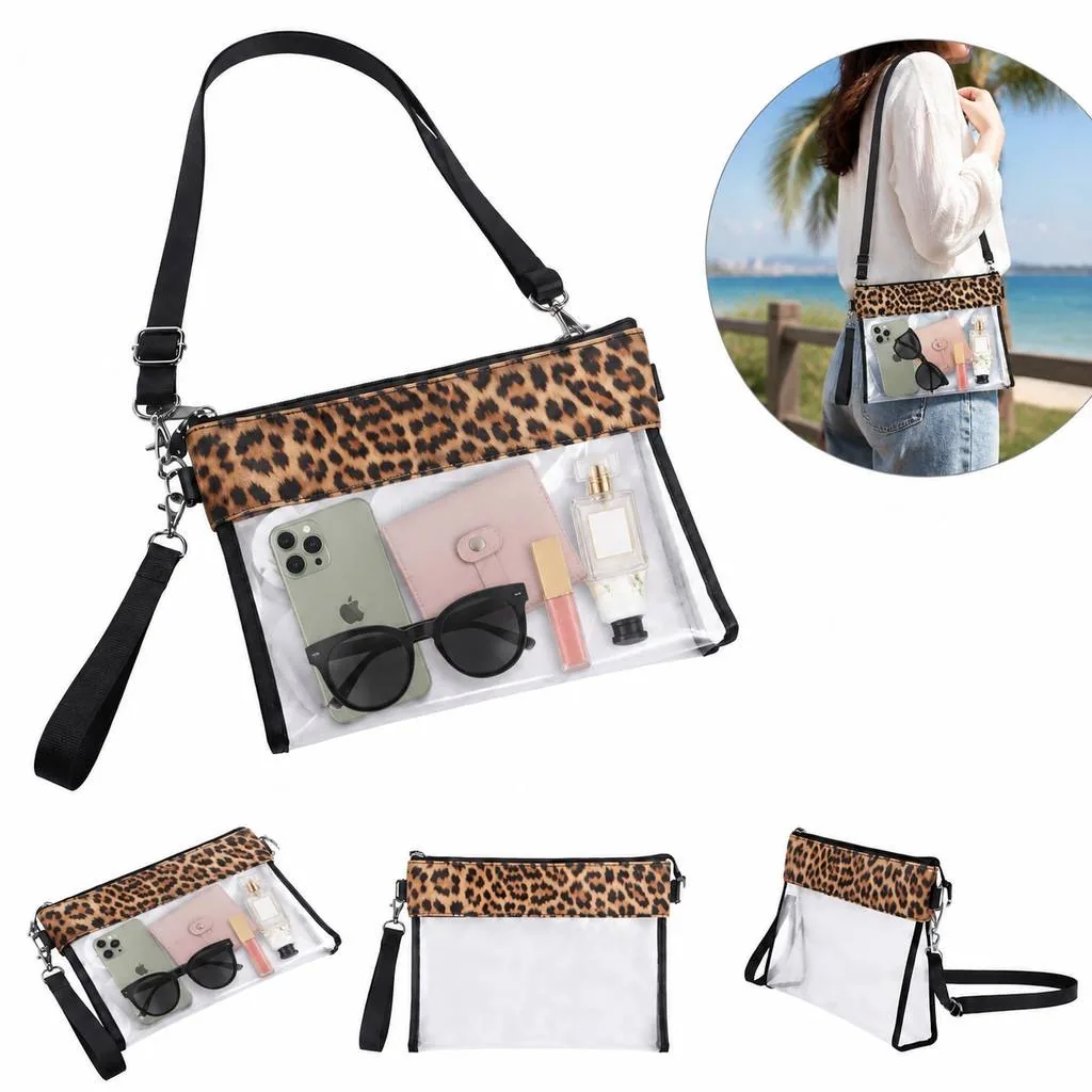 Transparent PVC Crossbody Bag with Adjustable Strap | OHY4449-103 2