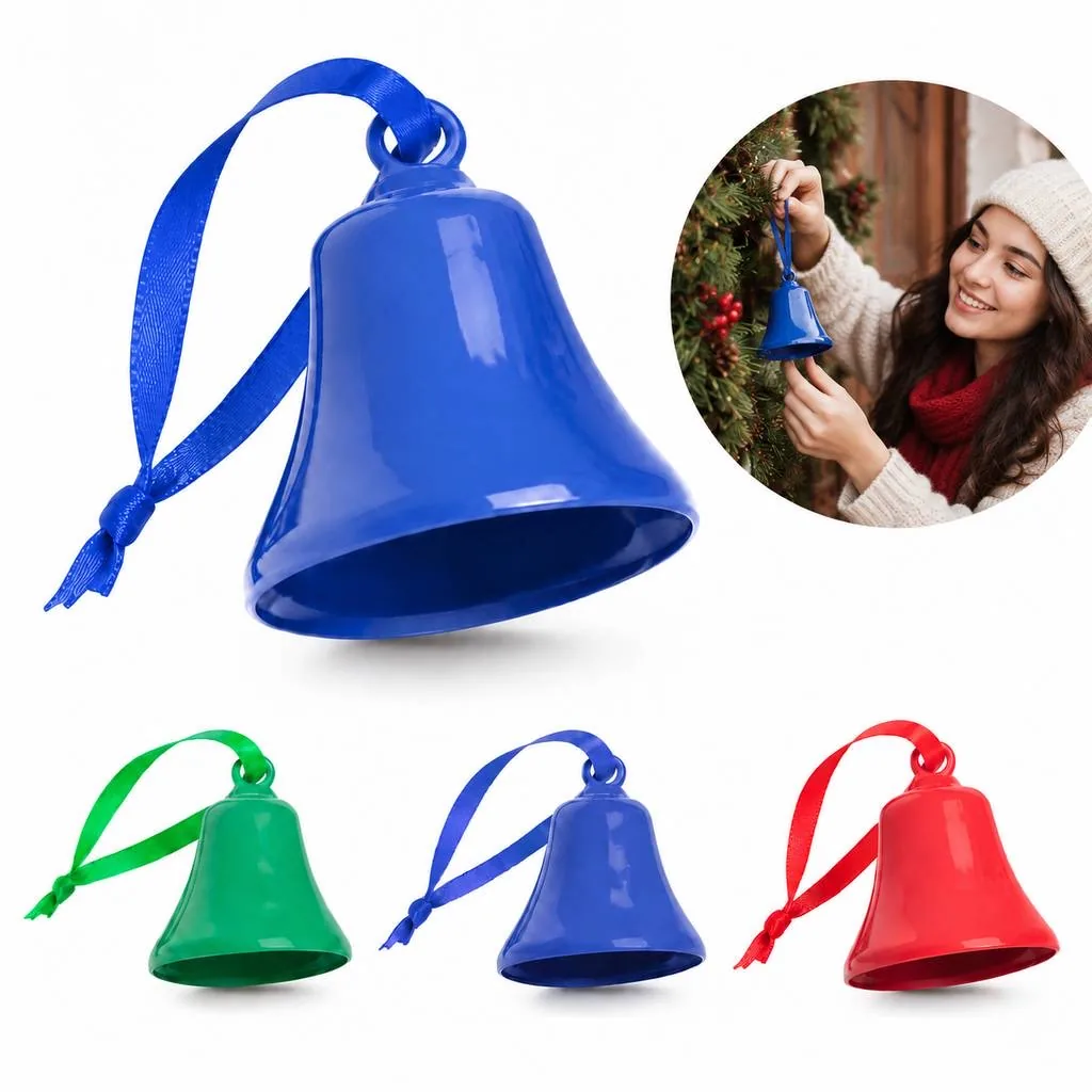 Ribbon-Tied Metal Decorative Bell Ornament 2