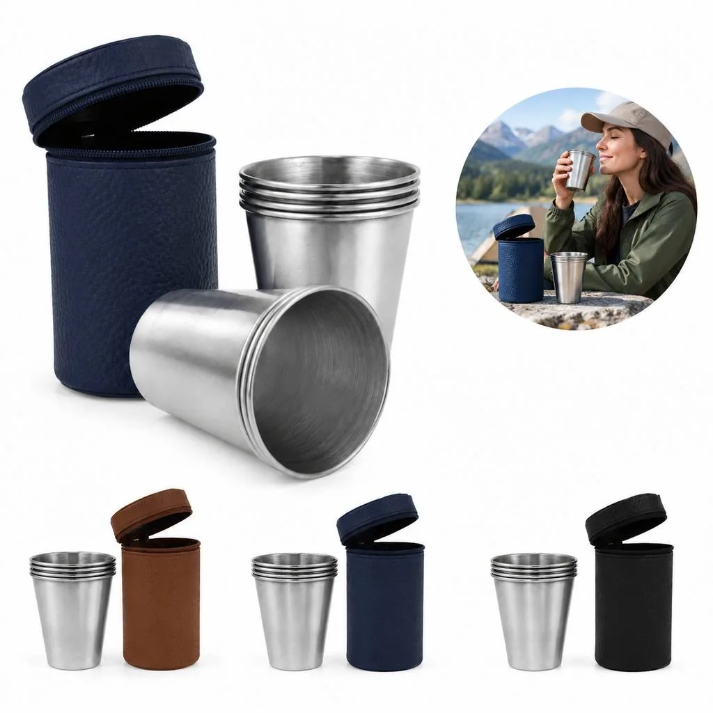 Insulated Stainless Steel Travel Wine Cup Set 2