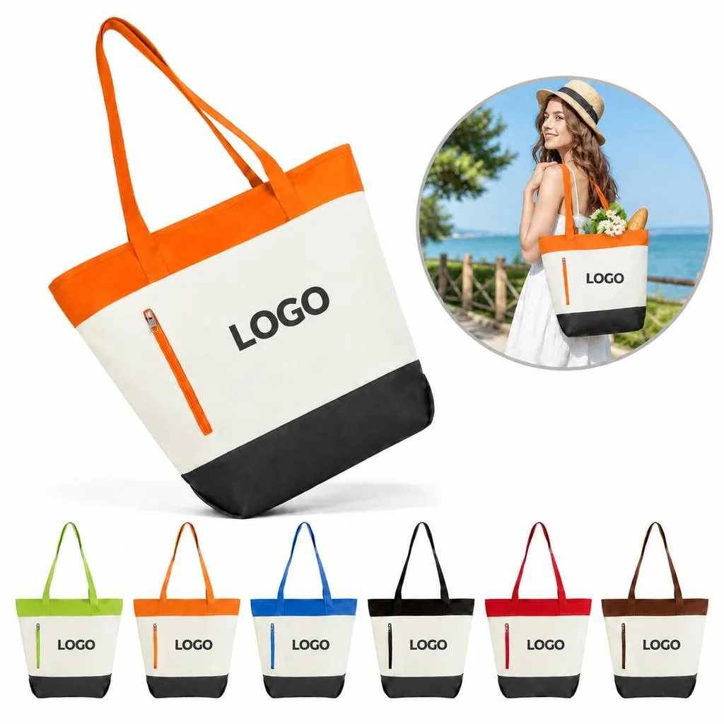 Durable Zippered Tote Bag for Everyday Shopping and