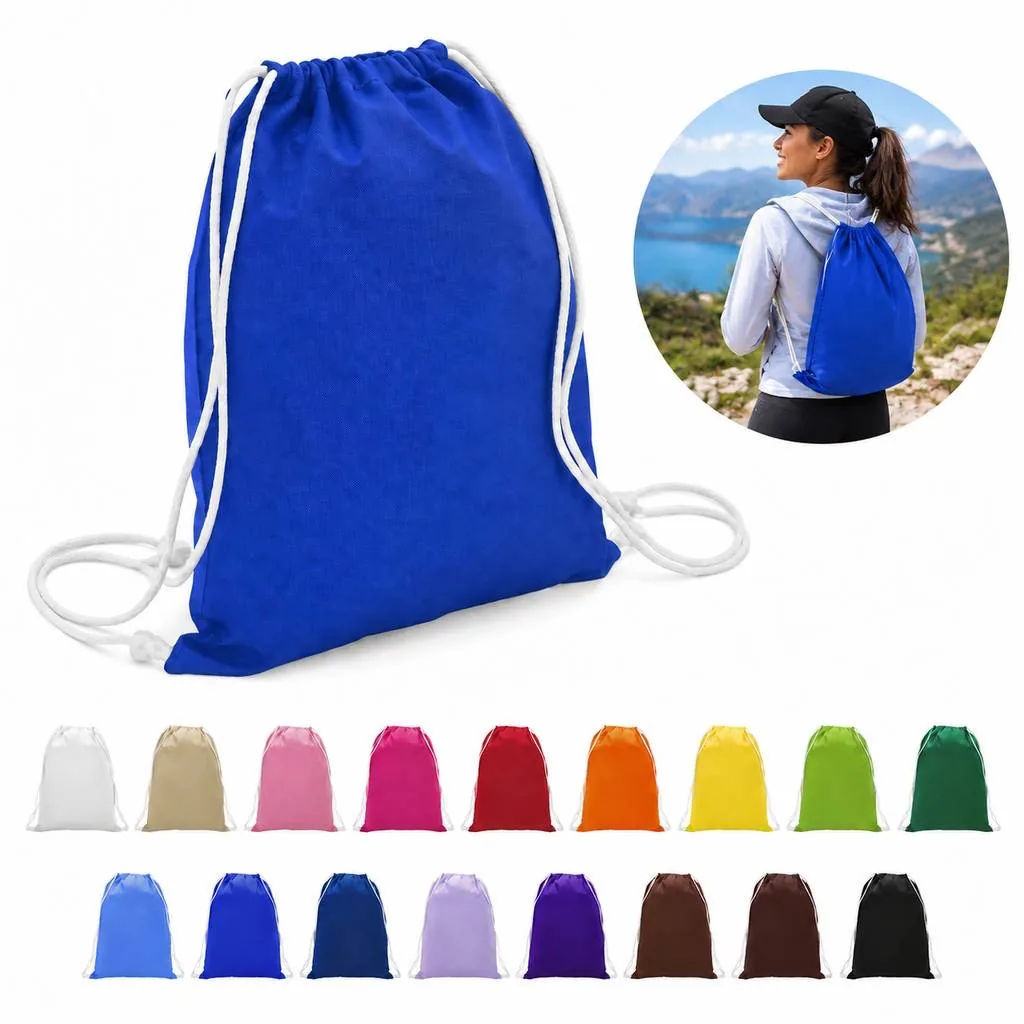 Unisex Canvas Drawstring Backpack for Daily Use 2