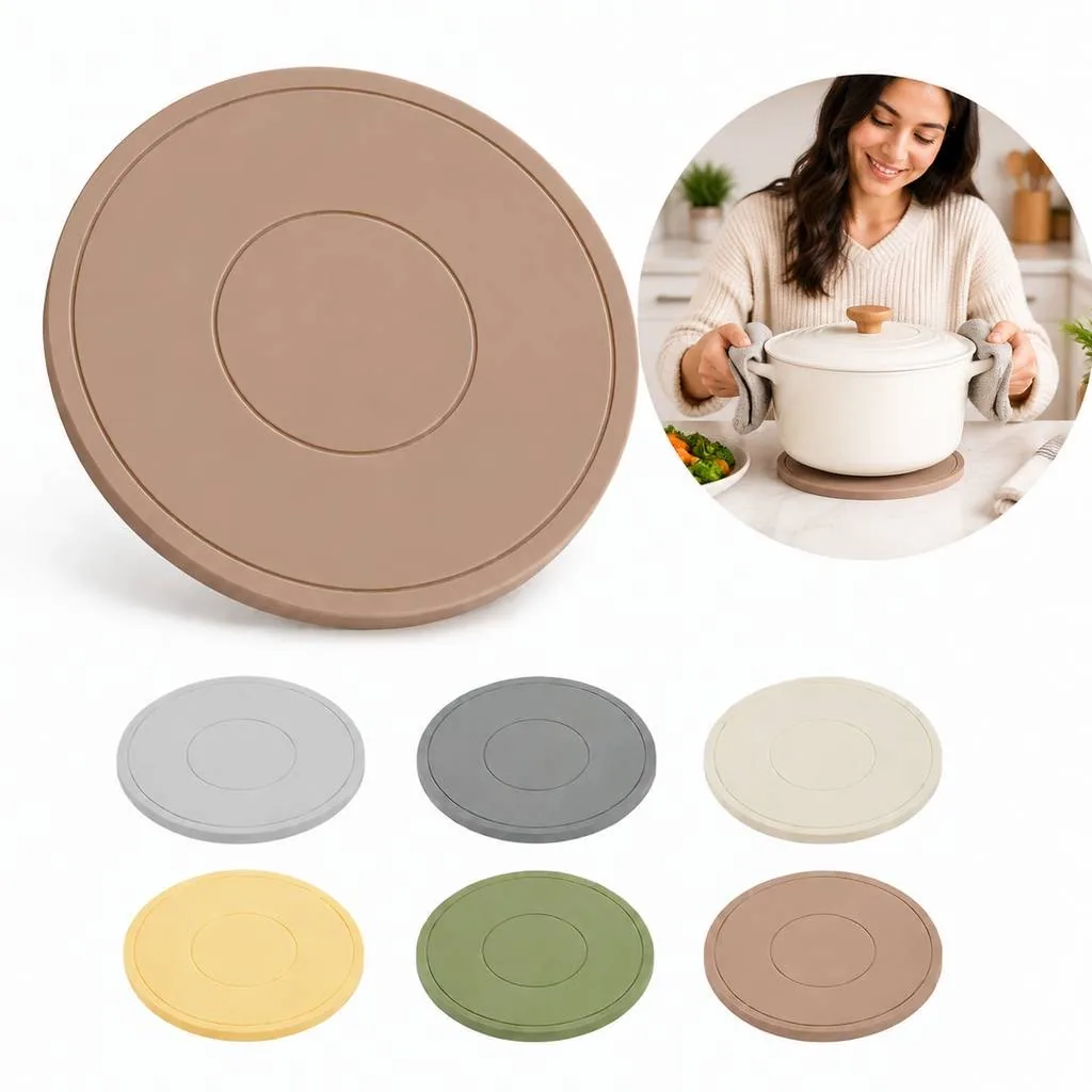 Silicone Heat-Resistant Coaster Mat for Table Protection 2