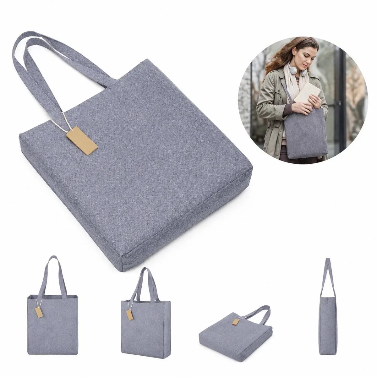 Eco-Friendly Sturdy Recycled Cotton Tote for Daily Use 2