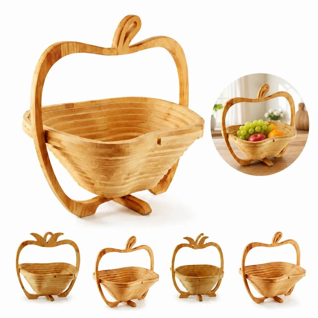 Eco-Friendly Bamboo Collapsible Fruit Rack 2