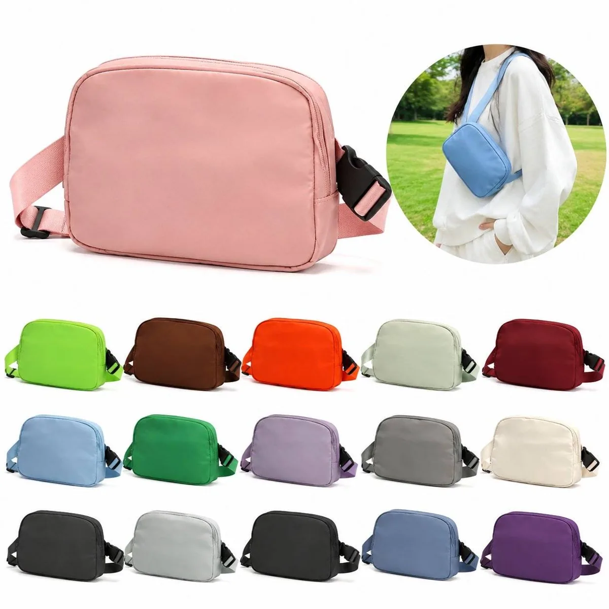 Adjustable Nylon Waist Pack for Sports and Outdoor Use 2
