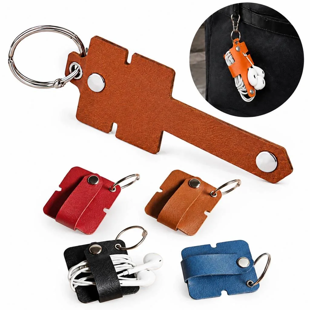 Tangle-Free Earphone Cord Wrap Keychain 2