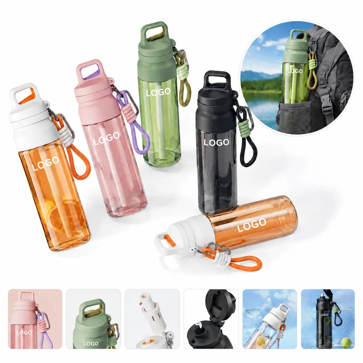 BPA-Free Tritan Leakproof Sports Water Bottle 60 Char