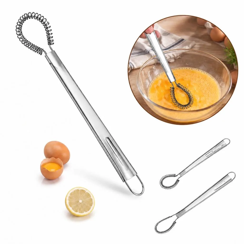 Rust-Resistant Stainless Steel Egg Whisk Tool 2