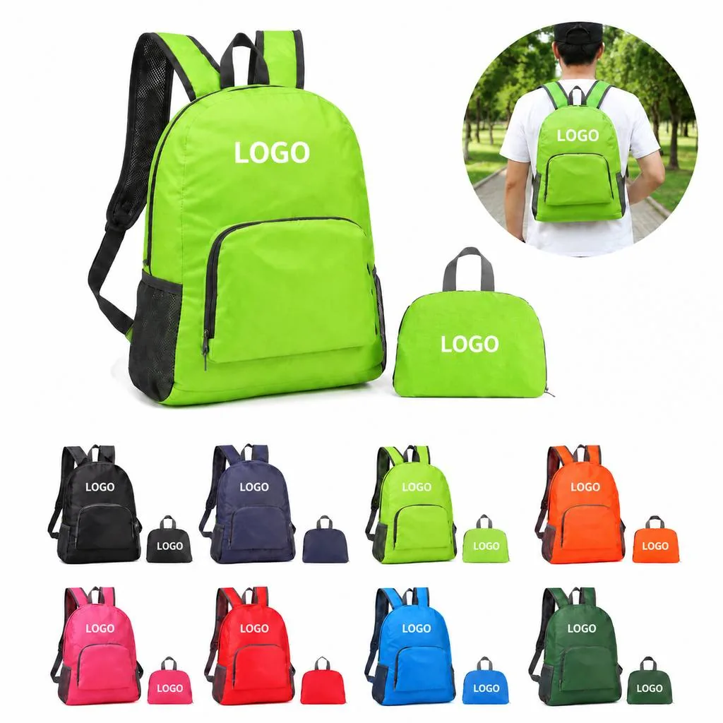 Compact Foldable Travel Backpack with Water-Resistant Fabric