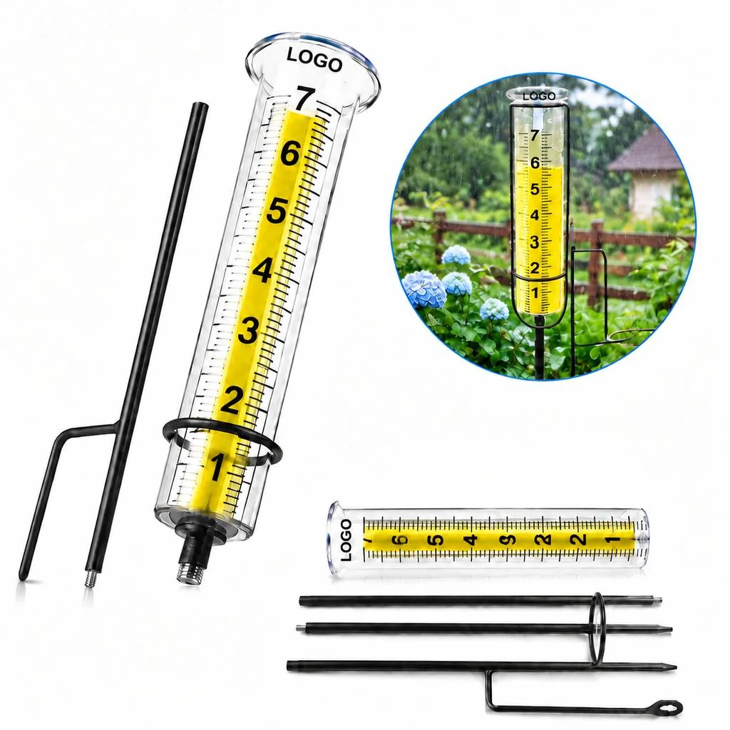 Outdoor Rainwater Measuring Gauge with Graduated Scale