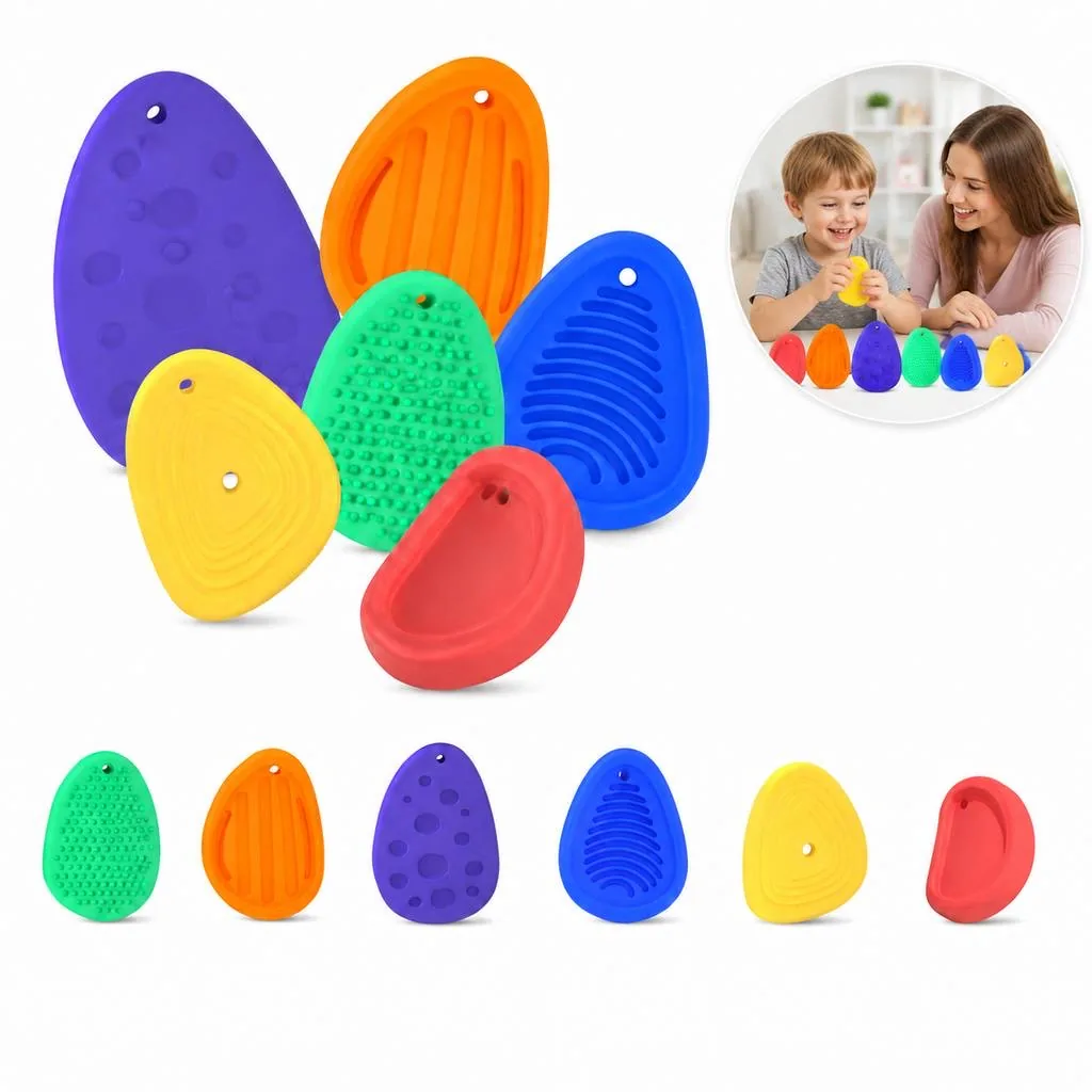 Soft Silicone Sensory Stress Relief Stone Toy Set 2