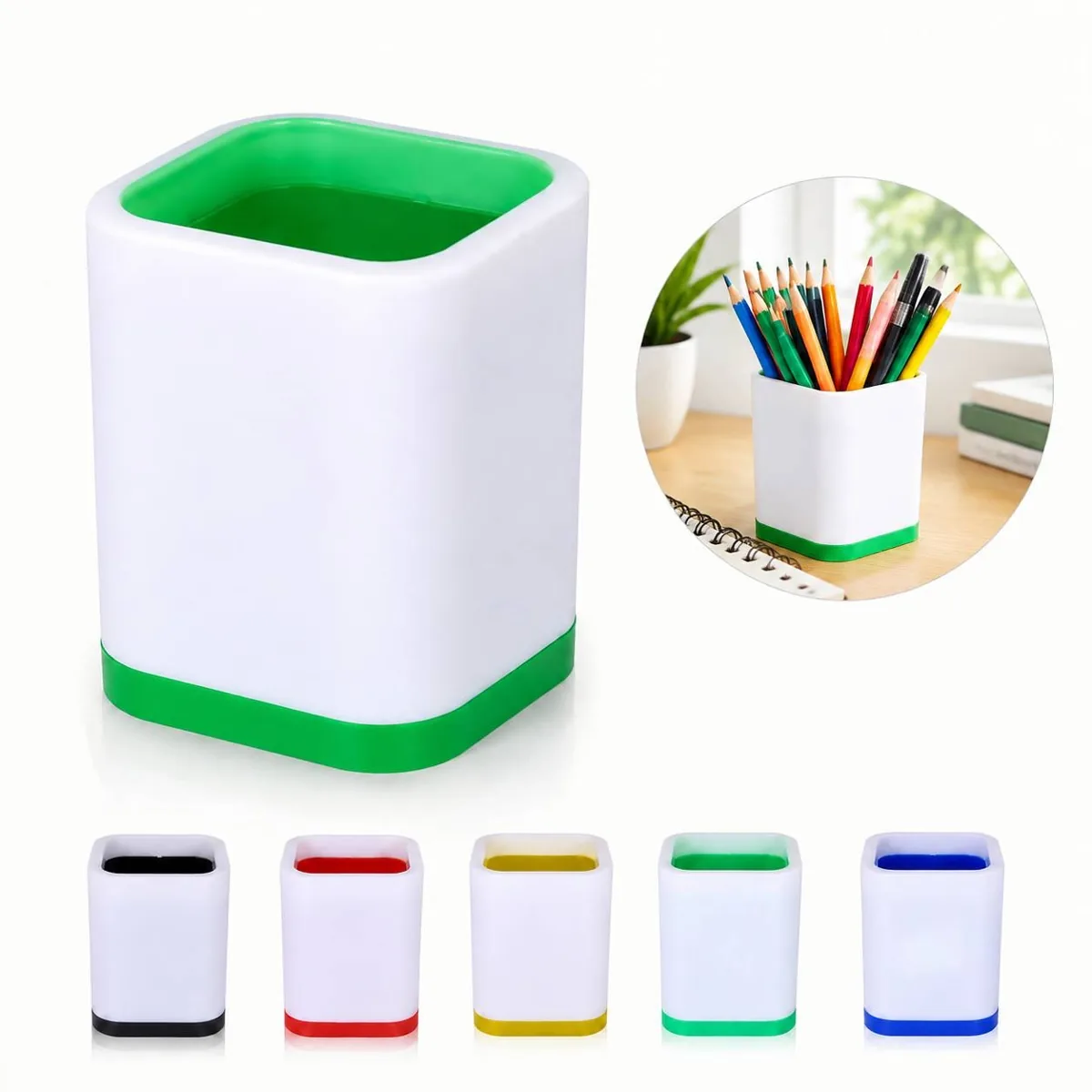 Dual-Tone Desk Organizer with Multi Compartments for Pens 2