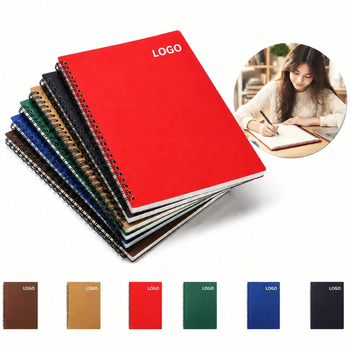 A5 Kraft Paper Spiral Notebook for Writing and Notes