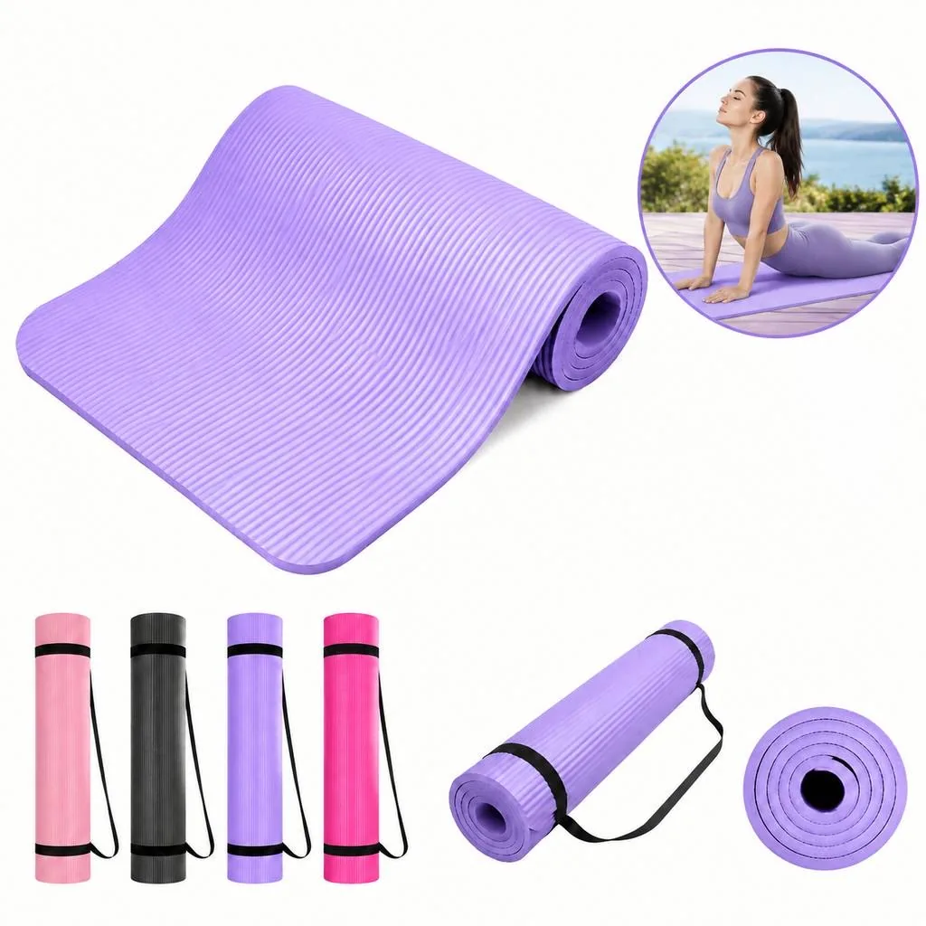 Thick Non-Slip Foldable TPE Yoga Mat for Comfort 2