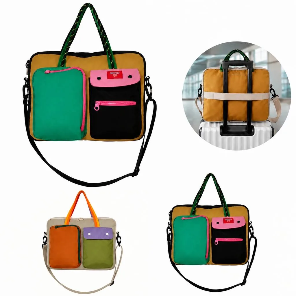 Compact Single-Tone Nylon Crossbody Messenger Bag 2
