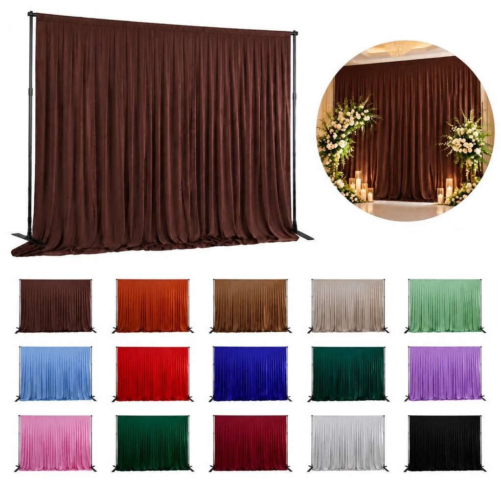 Elegant Milk Silk Tulle Ceiling Drape for Wedding Stage 2