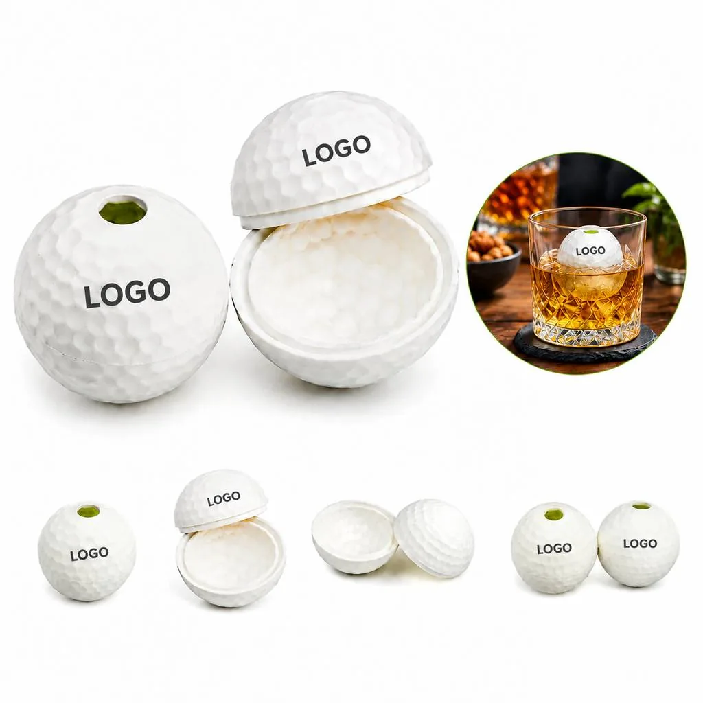 Silicone Golf Ball Shaped Ice Cube Tray 6 Cavity