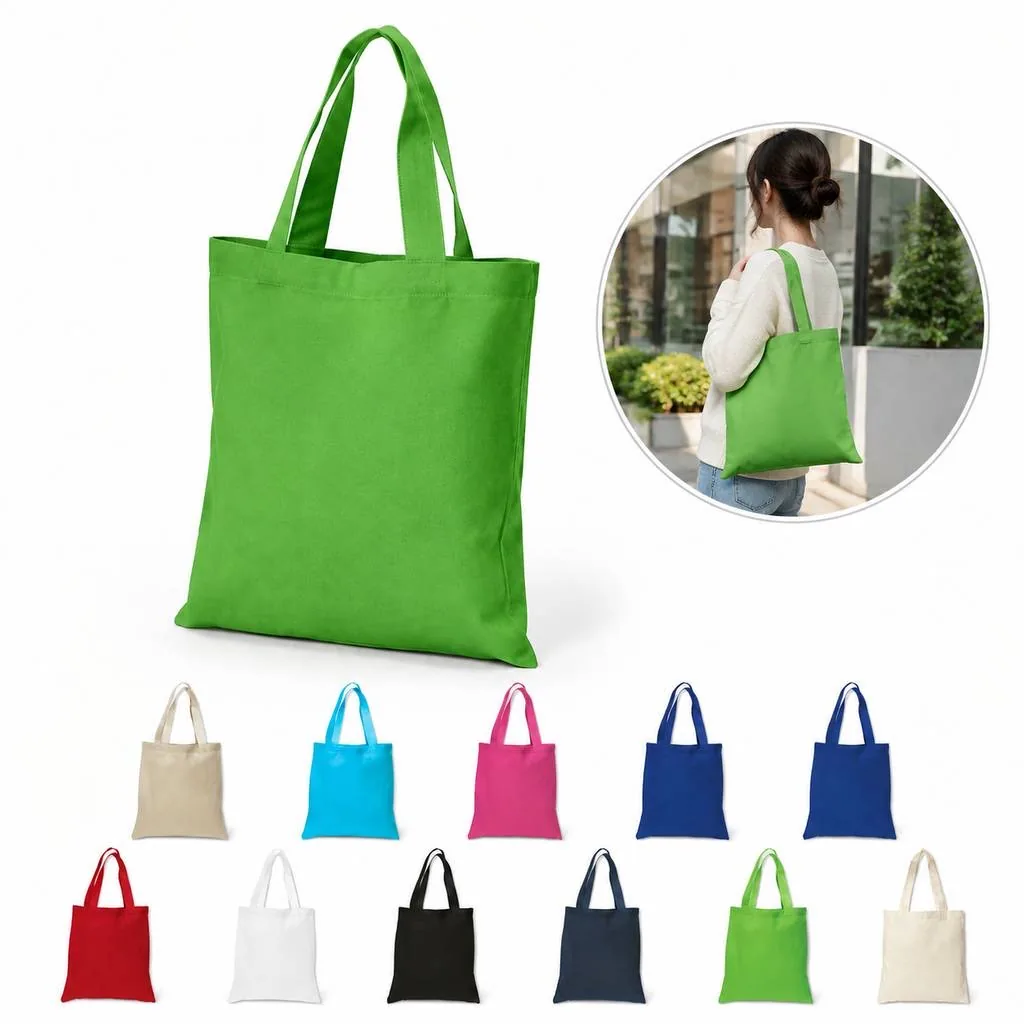 Reusable Cotton Canvas Tote Bag for Shopping and Travel 2