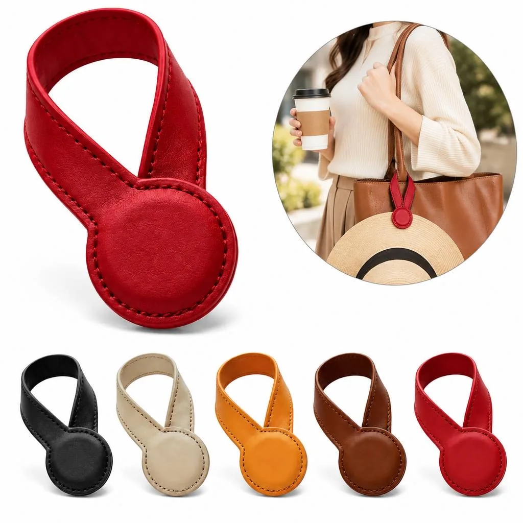 Magnetic Leather Cap Clip for Hands-Free Hat Carry 2