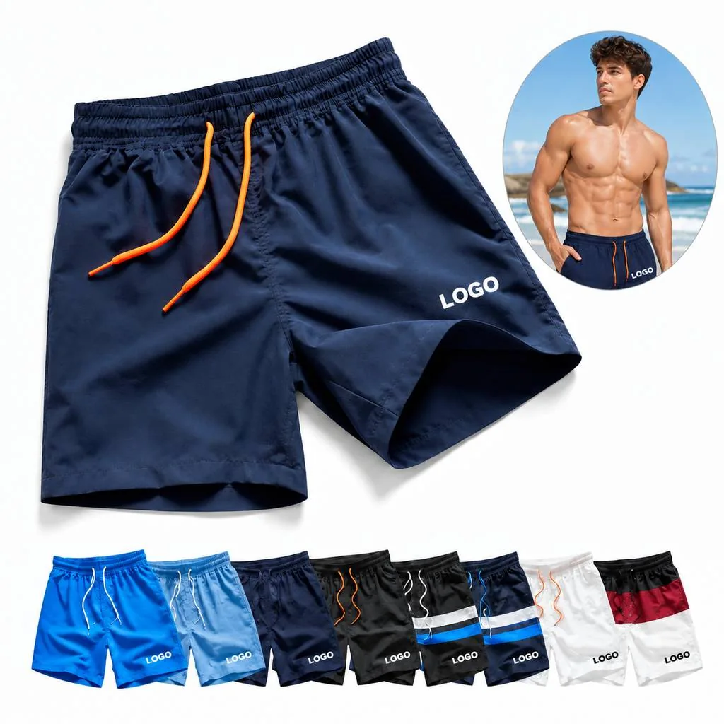 Men's Quick-Dry Stretch Swim Trunks with Drawstring
