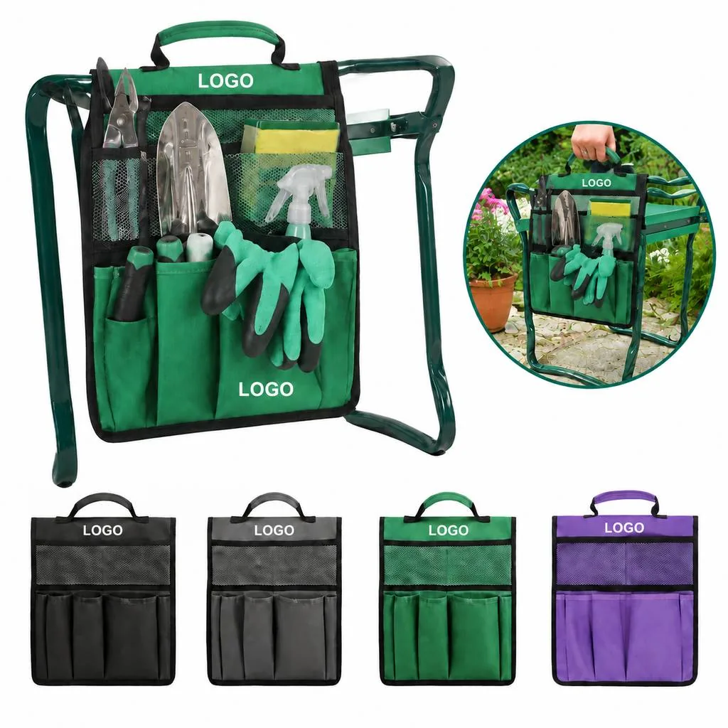 Garden Tool Storage Tote with Pockets, Heavy-Duty
