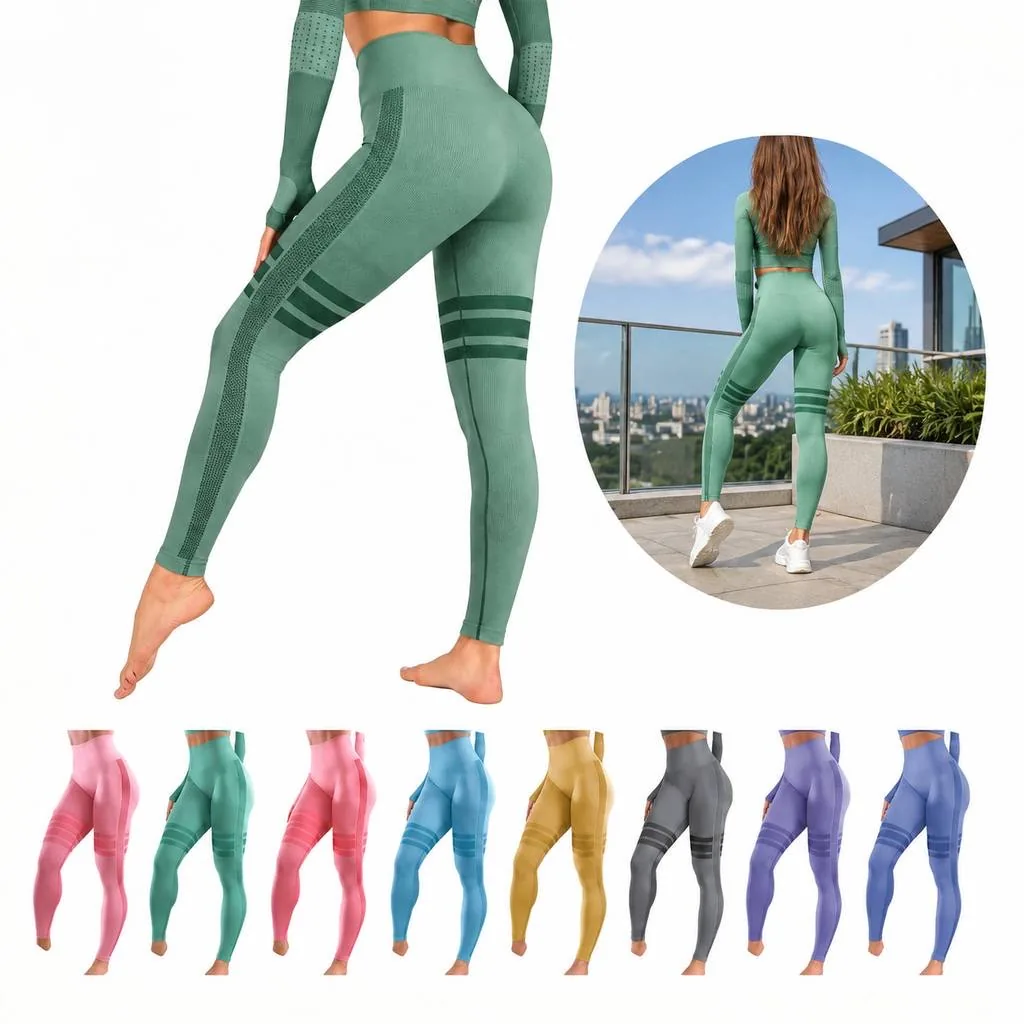 High-Waist Seamless Yoga Leggings for Women 2