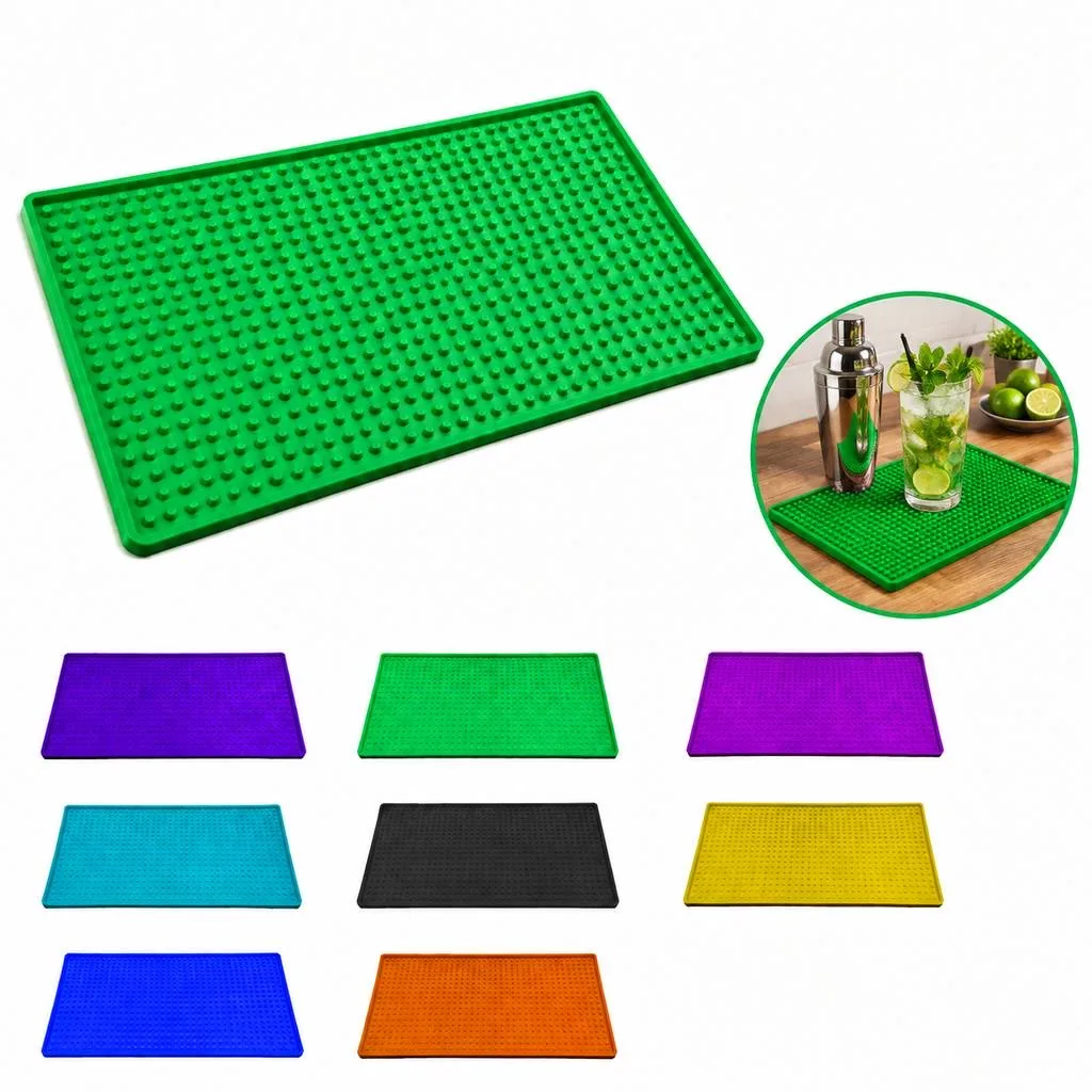 Flexible Silicone Drain Cover Mat for Bar Sink 2