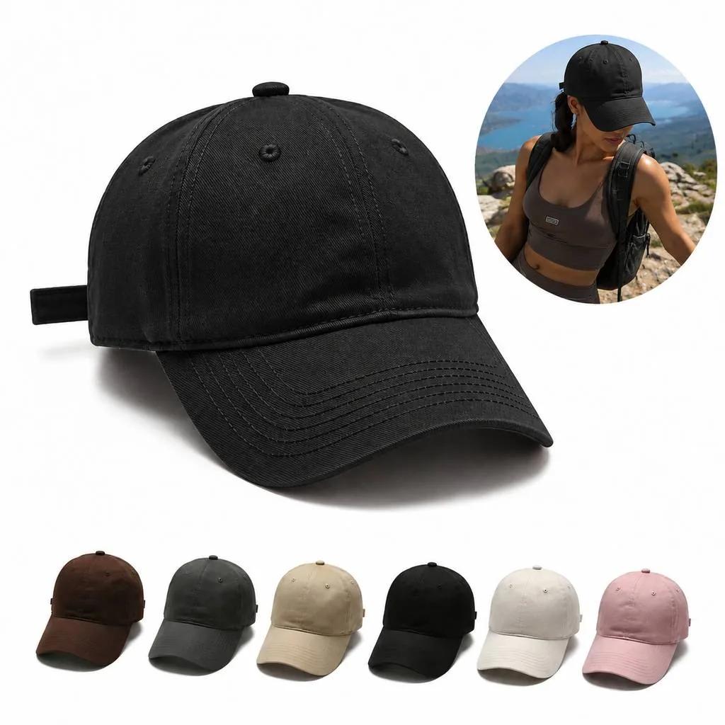 Adjustable Cotton Blend Soft Crown Baseball Cap for Adults 2