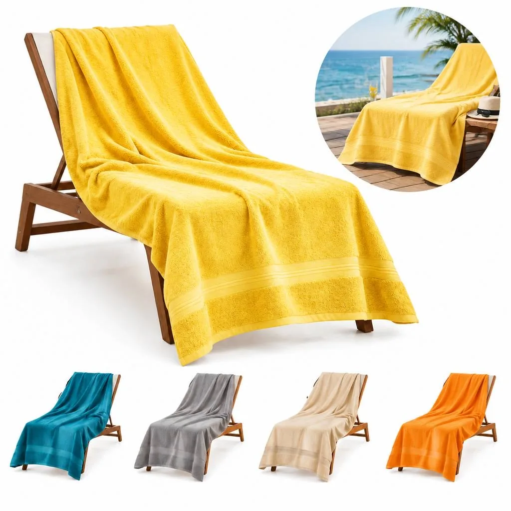Premium Natural Cotton Bath Towel Soft Absorbent Quick Dry 2