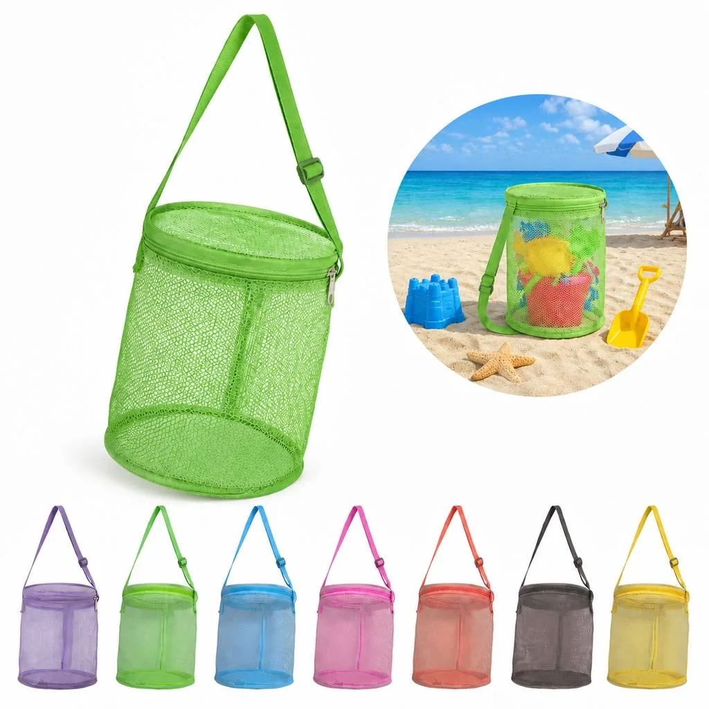 Mesh Beach Toy Storage Bag for Kids Sand Play 2