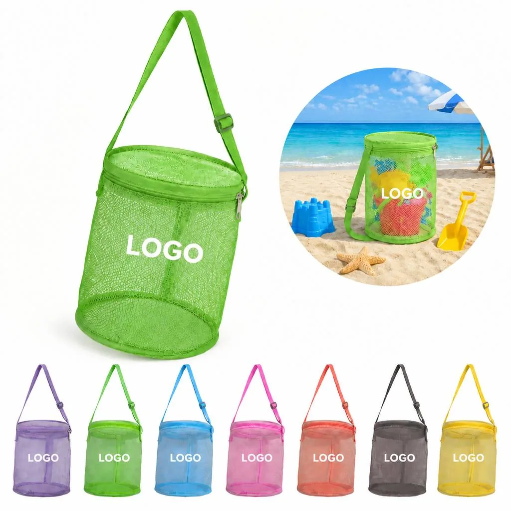 Mesh Beach Toy Storage Bag for Kids Sand Play