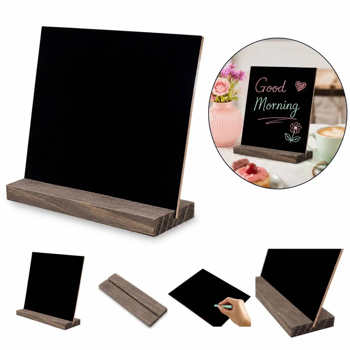 Compact Wooden Desk Sign with Smooth Surface 2
