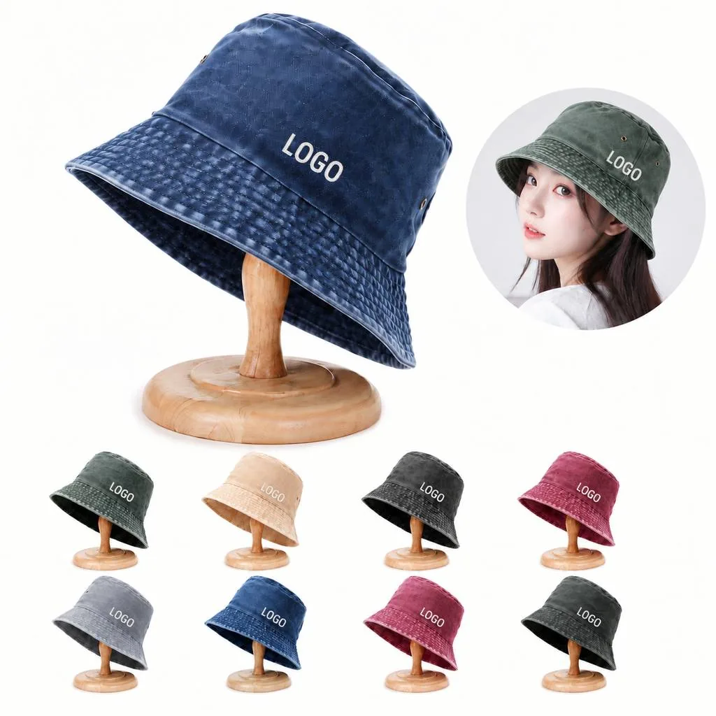 Collapsible Denim Wide-Brim Sun Hat for Outdoor