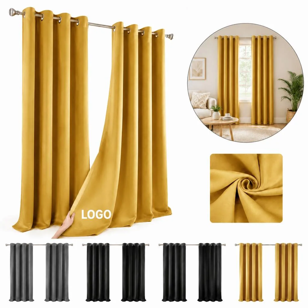 Thermal Insulated Room Darkening Grommet Curtains