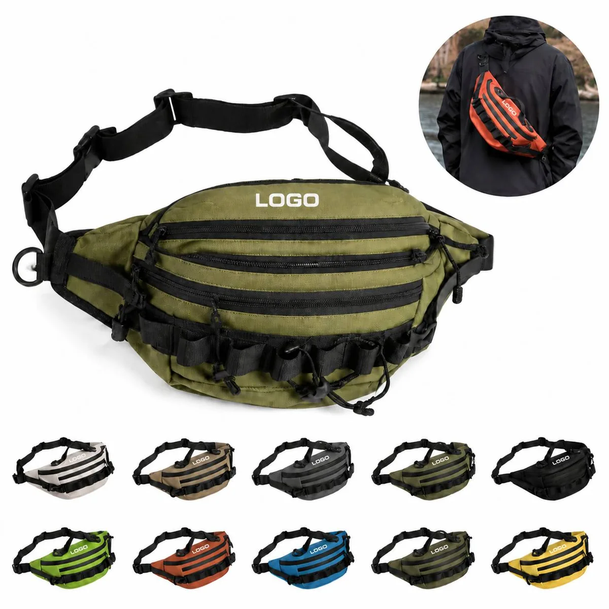 Durable Travel Utility Bag for Men with Multiple
