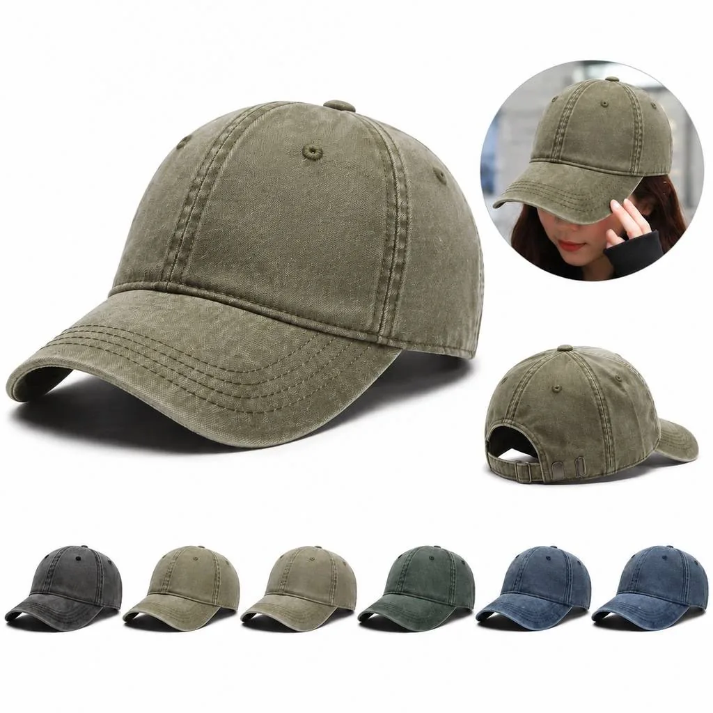 Adjustable Denim Baseball Cap for Men and Women 2